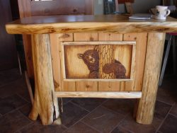 #12 Bar with carved bear design