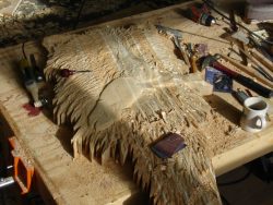 #2 Grizzly carving in progress