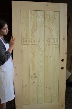 #29 door logo after sandblasting