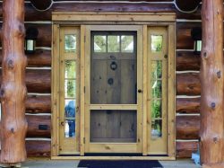 #30 3lite plank w/ sidelites & screen door (pine)
