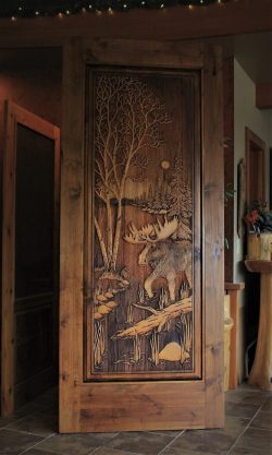 #30 Full panel moose and birch (alder)
