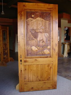 #52 Plank & panel with elk (alder)