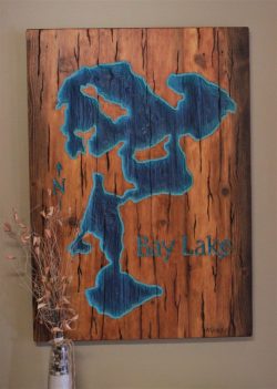 #51 Carved map of Bay Lake