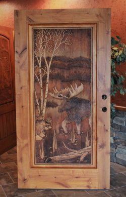 #71 Full panel Moose & birch (alder)