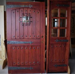 #41 Plank, stile, and rail w/ hand-forged straps and clavos w/ sidelite (alder)