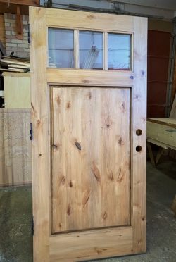 #38 3lite door w/panel (pine)