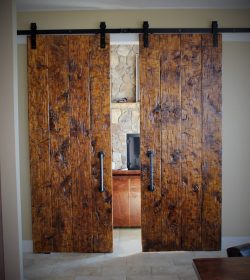 #19 Heavy distress dbl. "barn" doors (alder)