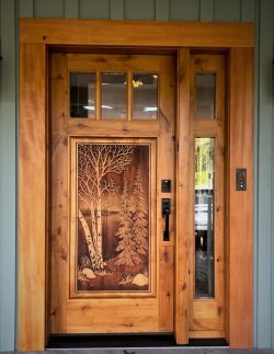 #16 3lite door w/ single divided sidelite (alder)