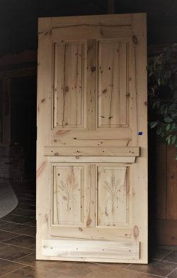 #66 Unique 4 panel door (reclaimed pine)